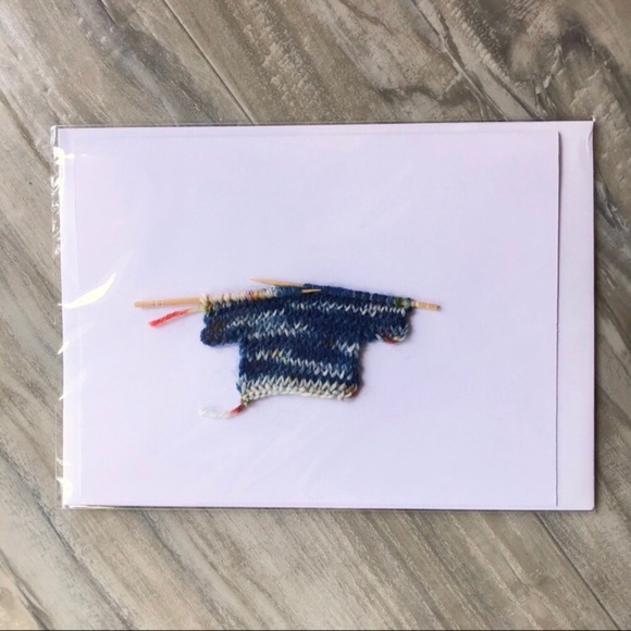 Hand-knit sweater card - Picture 1 of 2